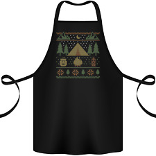 Christmas Camping Xmas Tent Funny Cotton Apron 100% Organic