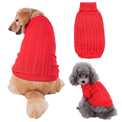 Winter knitted puppy dog - winter,