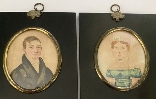 Antique miniature portrait - antique,