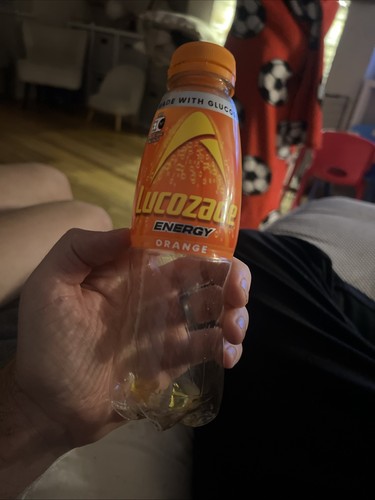 Empty lucozade bottle - lucozade,