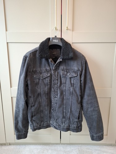 Zara men sherpa jacket - jacket, black