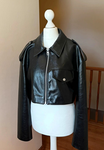 Zara black faux - black, leather