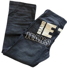 ETO Denim 9901 Jogger Jeans Mens Size 36R Black Stylish Pocket Jean