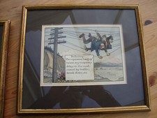 2 Chas Charles Crombie Motoring Prints.
