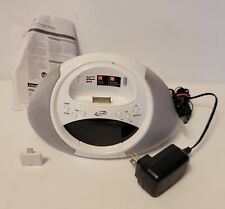 iLive Clock Radio for iPod and iPhone with AUX input ICP122W in white tested