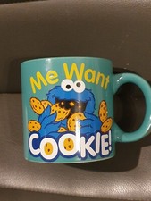Large Green Cookie Monster Mug Rare Collectable 