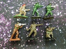 6 Vintage CRESCENT & LONE STAR Harvey 1970 Soldier figures 1:32 