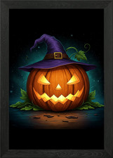 Halloween Pumpkin with Witch