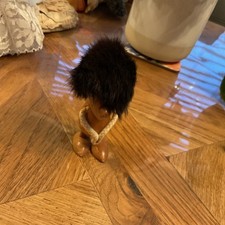 Vintage Wooden Gonk FigureTeak Retro Ornament Mid-century Danish? Daysun