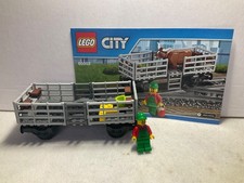 Lego Incomplete Cattle Wagon Instructions from Train Set 60052 Free P&P