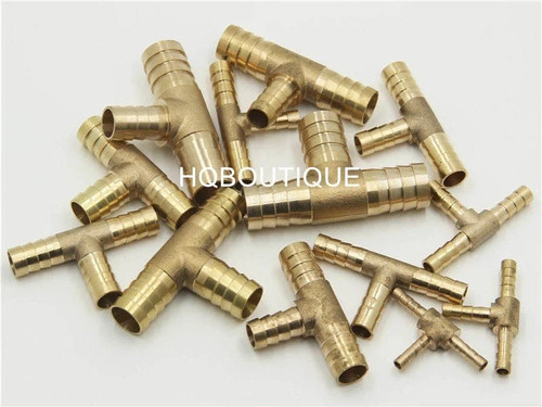 Brass tee reducing hose - reducing, joiner