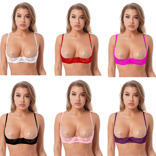 Womens lace half cup bra - cup,