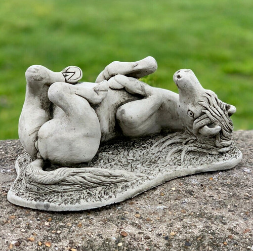 Concrete baby horse statue