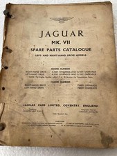 RARE ORIGINAL 1951 JAGUAR MARK VII SPARE PARTS CATALOGUE J.9 117 PAGES