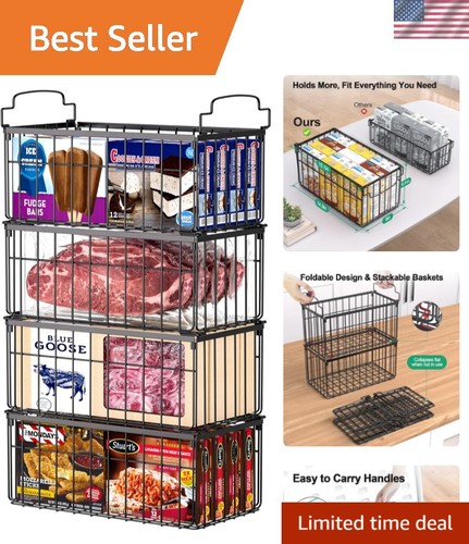 Freezer organizer bins pack - bins,,