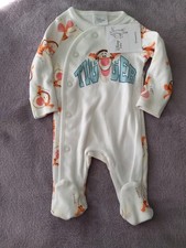 Baby Boy Tigger Sleepsuit Babygro In Size Newborn BNWTS 