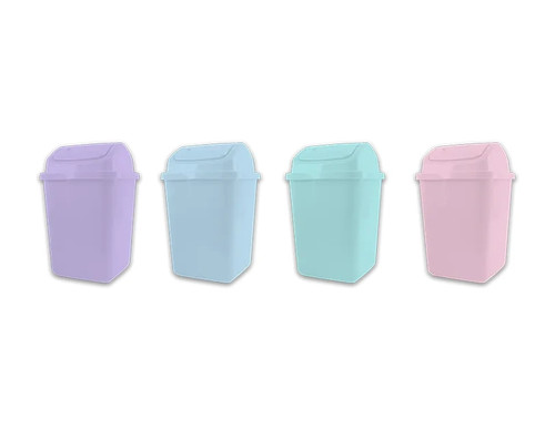 Pastel plastic swing top - pastel, bin