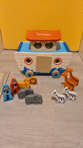 Wooden noah ark with pairs - ark,