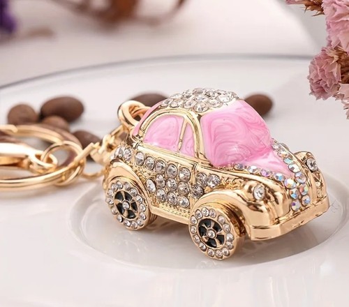 Sparkly car keyring - car,