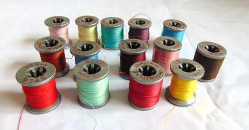 Vintage plastic cotton reel - cotton,