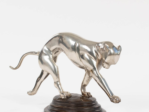 Statue cougar sculpture bronze - statue,