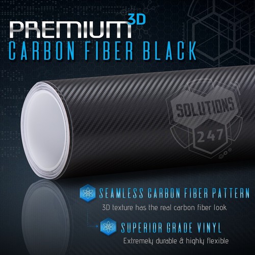 Black carbon fiber vinyl - carbon,