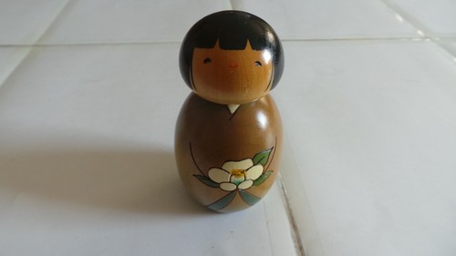 Wooden girl kokeshi doll - girl,