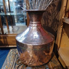 Middle Eastern copper hand beaten water Container. Antique 18th/ 19th century