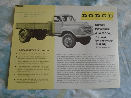 Dodge diesel powered 4x4 model - dodge,