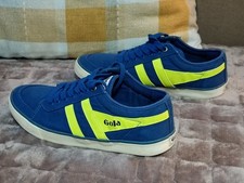 Gola Comet trainers in blue and neon yellow, UK size 7 (EU 41)