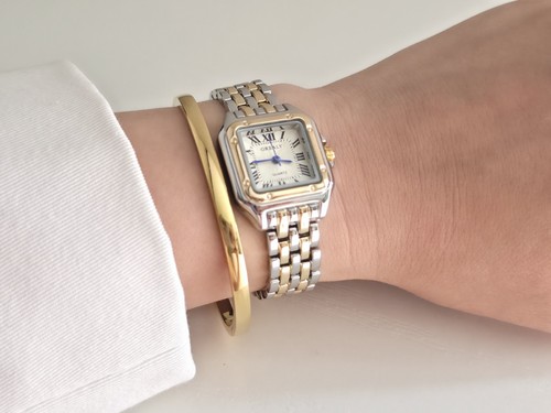 Gold silver quartz watch and - gold, &