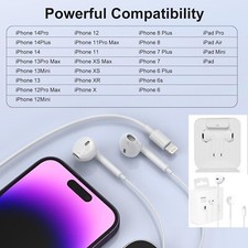 Genuine Apple Lightning Earpods Earphones Headphones For iPhone 7 / 8 Plus 12 11