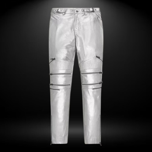 Mens silver leather - mens,