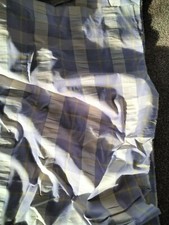 Laura Ashley Helston Check Blue Azure Curtains (unfinished) & Fabric (5 mts)