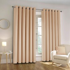 Plain Blackout Eyelet Curtains