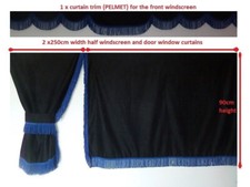 TRUCK SIDE CURTAINS - BLACK