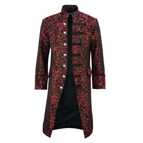 Men brocade black - red, gothic