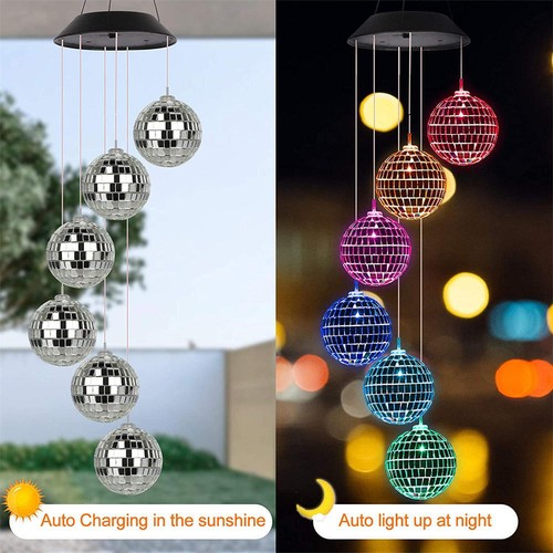 Led disco ball wind chime - led,