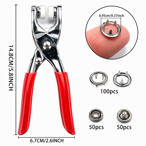 Steel eyelet pliers - hole, punch
