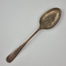 Antique Silver Spoon With Engraved Bowl Birmingham 1901 J Sherwood & Sons