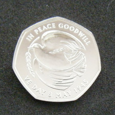 2025 The 80th Anniversary of VE Day 50p Fifty Pence Coin BU