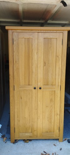 Solid oak wardrobe - oak,