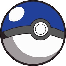 POKEBALL POKEMON BLUE DECAL