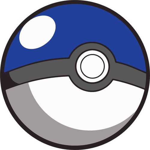 Pokeball pokemon blue decal - pokemon,
