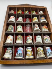 Wooden Thimble Display Case