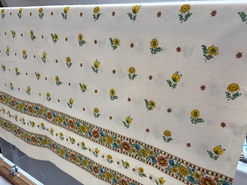 Vintage floral fabric 60s - floral, 70s