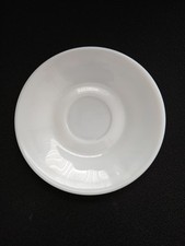VINTAGE 1960S JAJ PYREX PLAIN WHITE GLASS SAUCER FOR TEA CUP