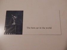 Rolls-Royce Mini Brochure The Best Car in the World. Shadow, Phantom, Corniche