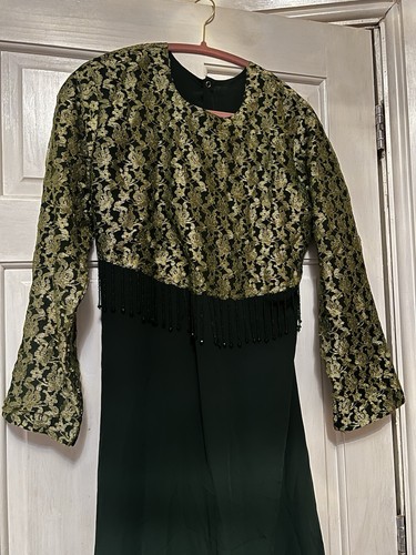 Green lace abaya evening maxi - evening,