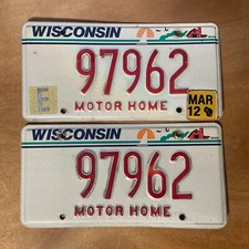 2012 Wisconsin License Plate